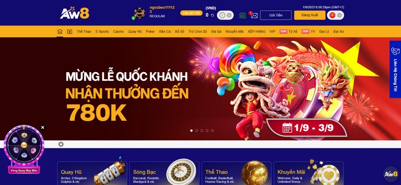 Truy cập link chính thức mà AW8 đang phát hành để tiến hành mở tài khoản